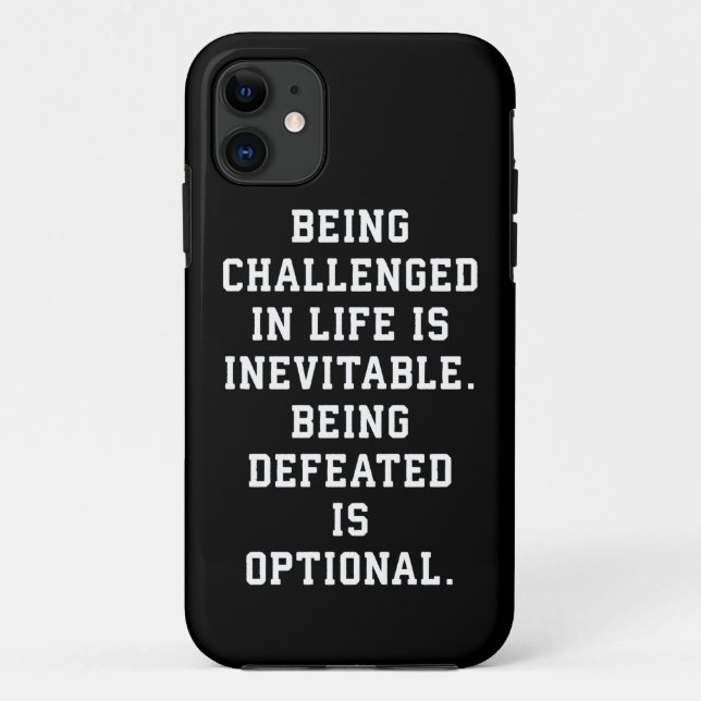 Capa Para iPhone 11 Palavras Inspiracionais - Desafio vs Derrota (Verso)