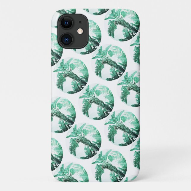 Capa Para iPhone 11 Pale Green Banana Tree Leaf iPhone 11 Case (Verso)