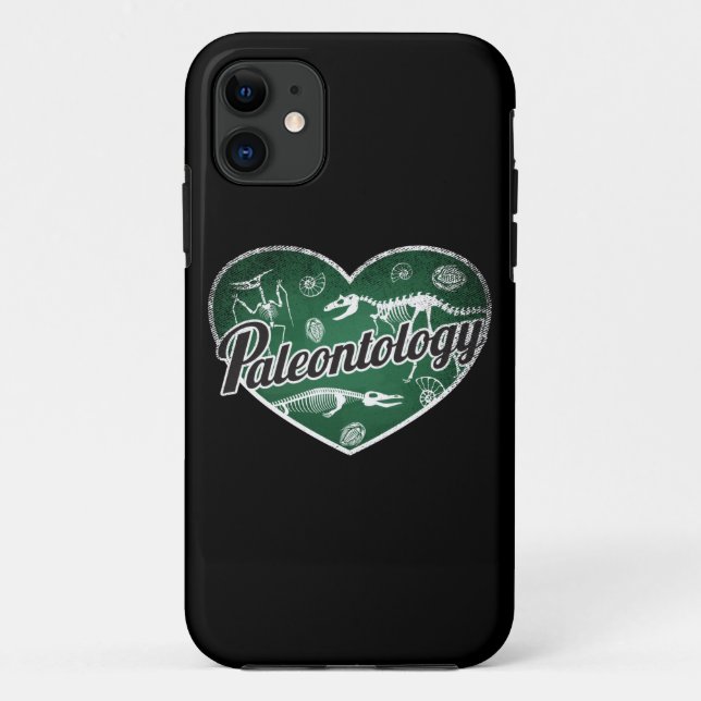 Capa Para iPhone 11 Paleontologia Retro Coração Blackboard Amor (Verso)