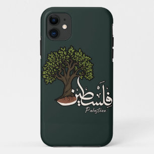 Capa Para iPhone 11 Palestina palavra árabe com oliveira palestina