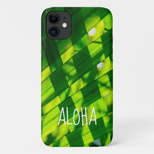 Capa Para iPhone 11 Palm Deixa Xadrez, Kapaa, Kauai, Havaí (Verso)