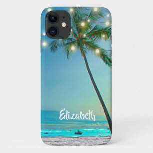 Capa Para iPhone 11 Palmeiras Tropicais de Praia Palmeiras de Cordas L