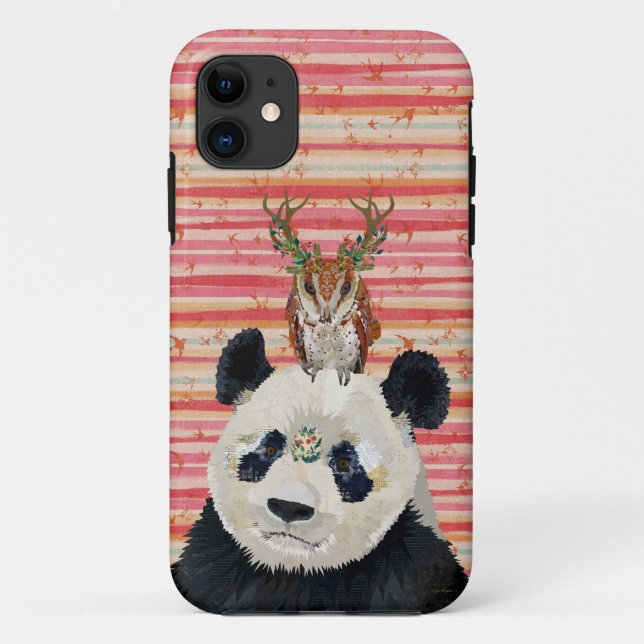 CAPA PARA iPhone 11 PÂNDA E MOLAS FLORAIS (Verso)