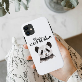 Capa Para iPhone 11 Panda Negra E Branca Moderna Engraçada Com Citação