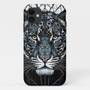 Capa Para iPhone 11 Pantera Negra vitral Colorido Vitral