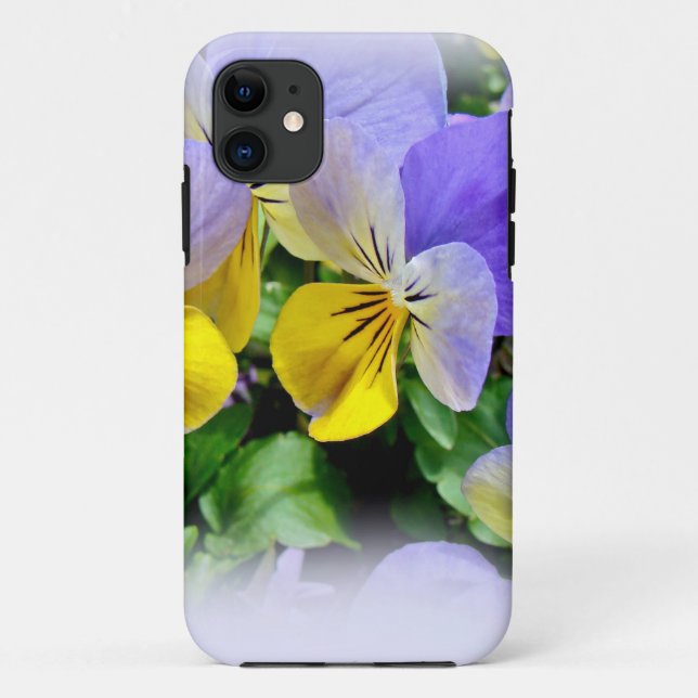 Capa Para iPhone 11 Panteras amarelas e púrpuras (Verso)
