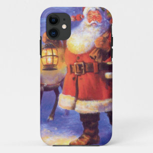 Capa Para iPhone 11 Papai Noel e sua rena