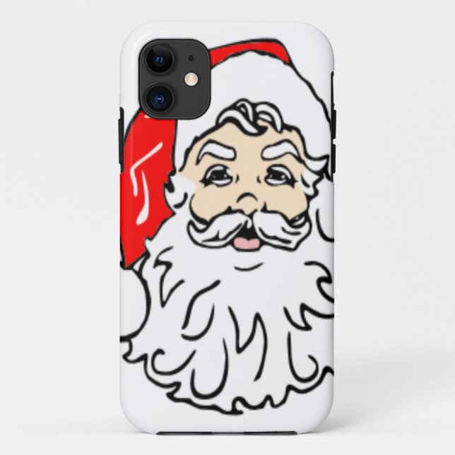 Capa Para iPhone 11 Papai Noel em Red Hat (Verso)