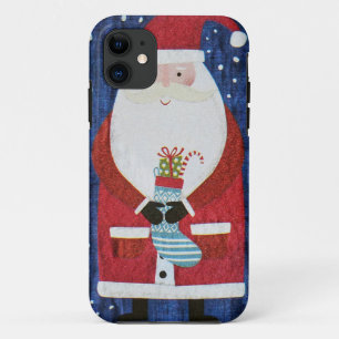 Capa Para iPhone 11 Papais noeis com capacidade de armazenamento