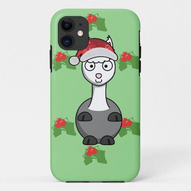 Capa Para iPhone 11 papais noeis de natal Alpaca (Verso)