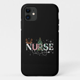 Capa Para iPhone 11 Papais noeis de Natal Favoritos Enfermeira Xmas dá