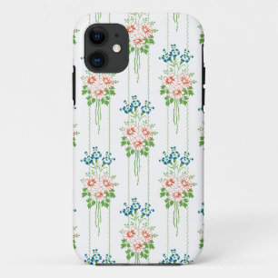 Capa Para iPhone 11 Papel de parede barroco com buquê de flores...