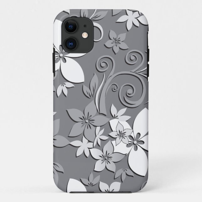 Capa Para iPhone 11 Papel de parede de flores 2 (Verso)