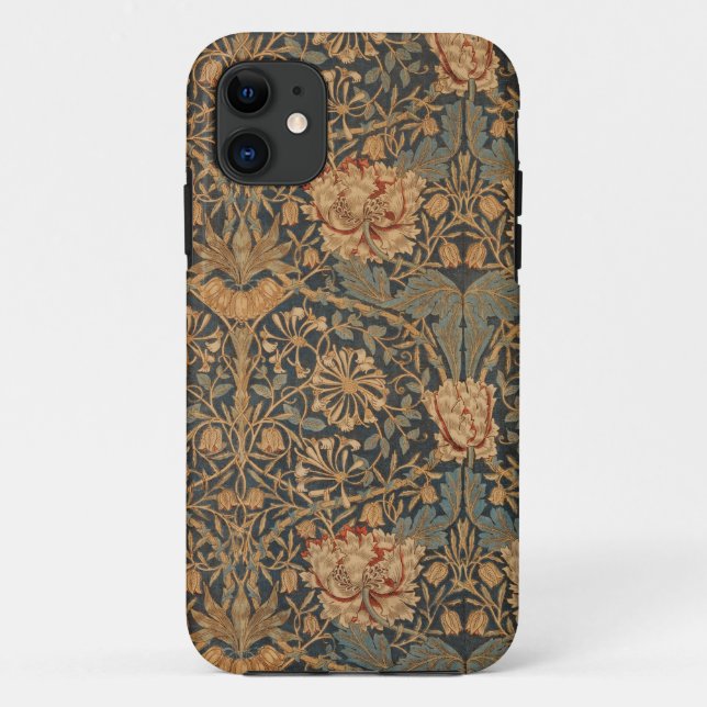 Capa Para iPhone 11 Papel de parede rico William Morris Honeysuckle (Verso)