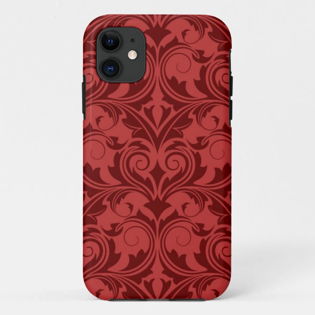 Capa Para iPhone 11 Papel de parede vermelho (Verso)