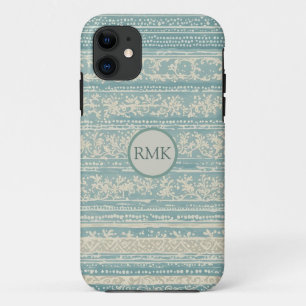 Capa Para iPhone 11 Papel de parede Vintage Dusty e Cream personalizad