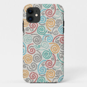 Capa Para iPhone 11 Papel rumpled rico do bordado