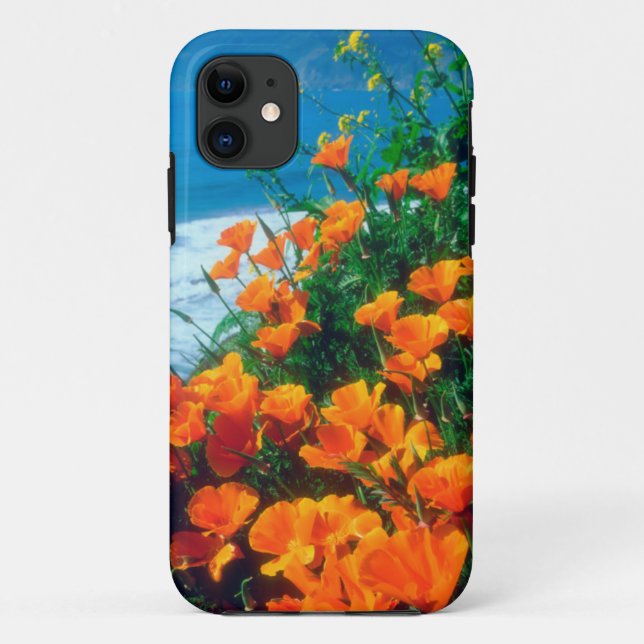 Capa Para iPhone 11 Papoulas ao longo da Costa do Pacífico perto de Bi (Verso)