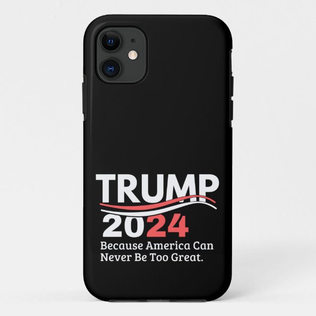 Capa Para iPhone 11 pára-choque trump 2024 (Verso)