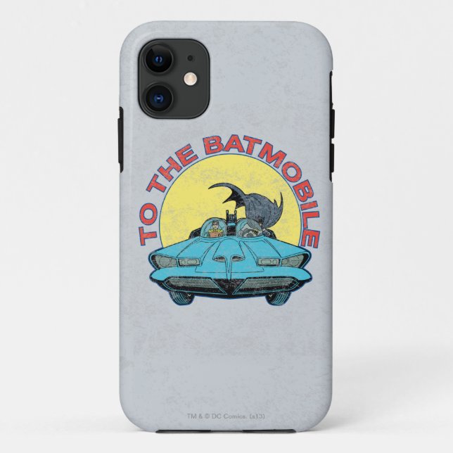 Capa Para iPhone 11 Para O Ícone Batmobile - Distress (Verso)