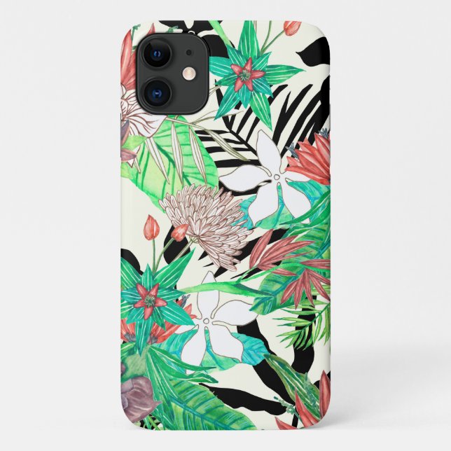 Capa Para iPhone 11 Paraíso Floral II (Verso)