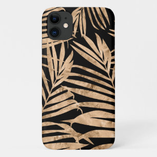 Capa Para iPhone 11 Paraíso Palm Hawaiai Tropical- Dourada e Preta