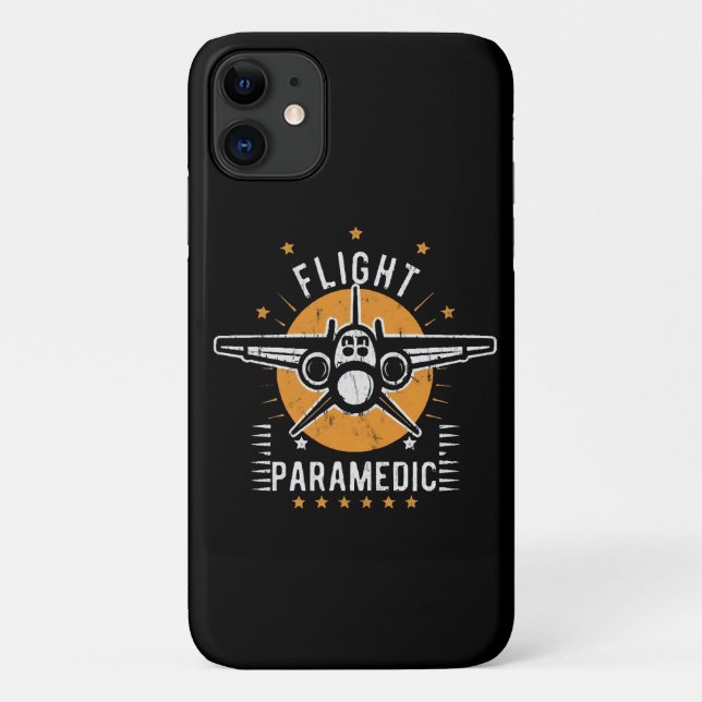 Capa Para iPhone 11 Paramédico de voo (Verso)