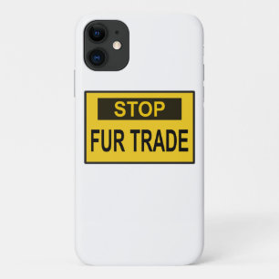 Capa Para iPhone 11 Parar o Sinal de Comércio de Pele Amarelo