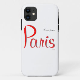 Capa Para iPhone 11 PARIS Bonjour (Olá)