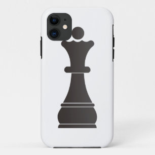 Capa Para iPhone 11 Parte de xadrez preta da rainha