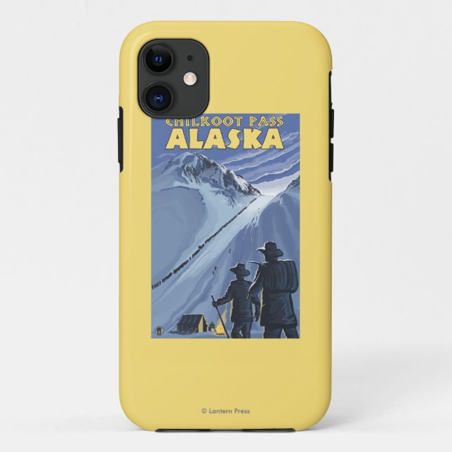Capa Para iPhone 11 Passagem de Chilkoot, mineiros Dourados de Alaska (Verso)