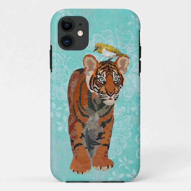 CAPA PARA iPhone 11 PÁSSARO E OURO (Verso)
