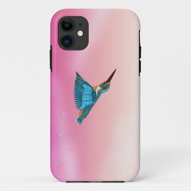 Capa Para iPhone 11 pássaro martim-pescador (Verso)