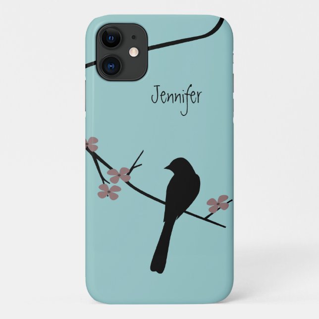 Capa Para iPhone 11 Pássaro na Ramificação (Verso)
