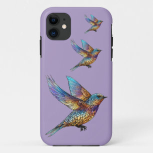 Capa Para iPhone 11 Pássaro Swift Multicolor "Aviador Grácil"
