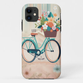 Capa Para iPhone 11 Passeio de Bike Floral