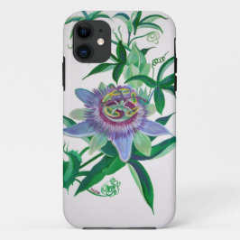 Capa Para iPhone 11 Passion Flower Botanical Art