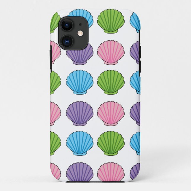 Capa Para iPhone 11 Pastel Colorful Seashell Pack (Verso)