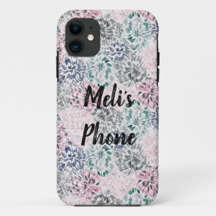 Capa Para iPhone 11 Pastel Floral Personalizável
