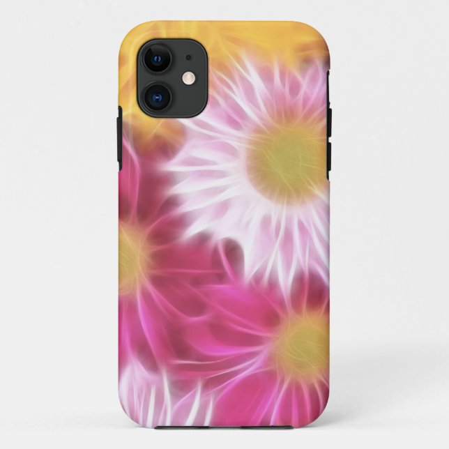 Capa Para iPhone 11 Pastel Gerberas Floral (Verso)