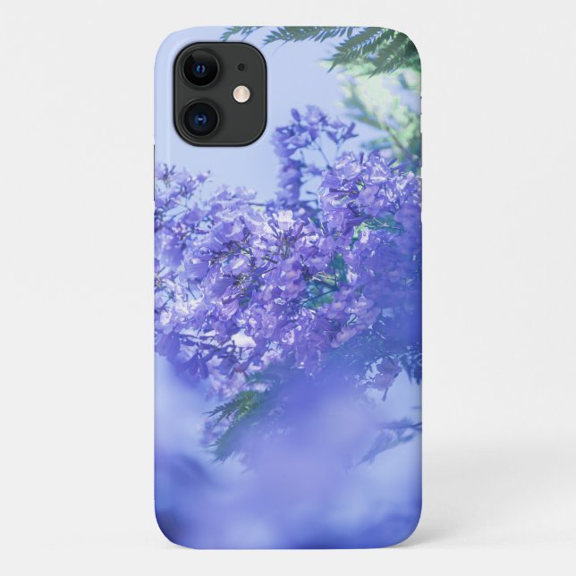 Capa Para iPhone 11 Pastel Pale Purple Jacaranda Flor iPhone 11 Caso (Verso)