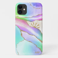 *~* Pastel Rainbow Agate Sun Rays Dust Estrela Dou