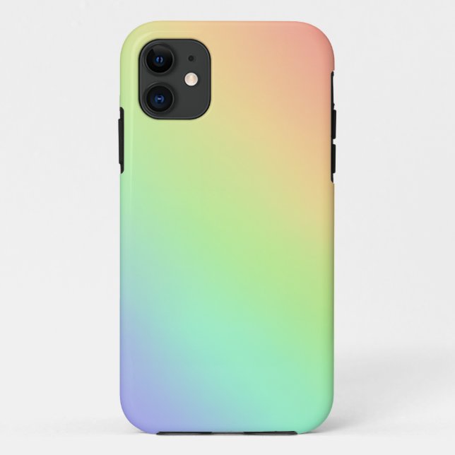 Capa Para iPhone 11 Pastel Rainbow Gradient Phone Case  (Verso)