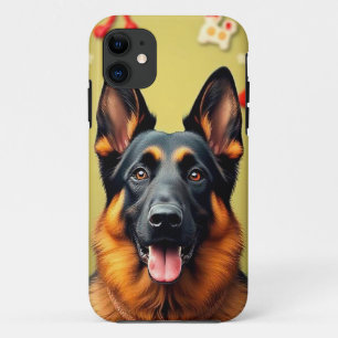 Capa Para iPhone 11 Pastor Alemão Majestoso Cão Guardião Elegância