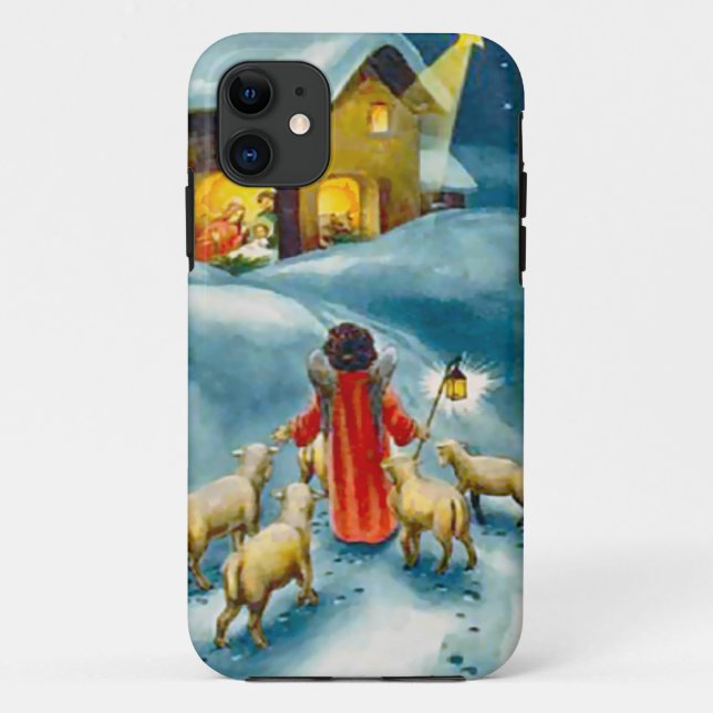Capa Para iPhone 11 Pastor pequeno na estrada a Bethlehem (Verso)