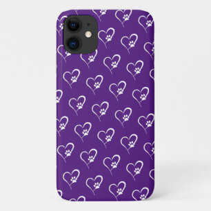 Capa Para iPhone 11 Pata de cão impressa em branco