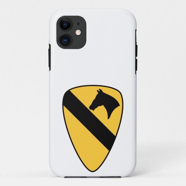 Capa Para iPhone 11 Patch Patriótico da Divisão de Cavalaria de 1rua (Verso)
