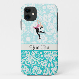 Capa Para iPhone 11 Patinação De Gelo Da Cor damasco Teal