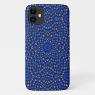 Capa Para iPhone 11 Pato no caleidoscópio azul...