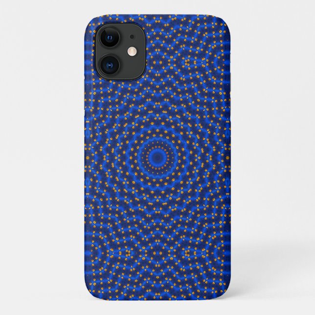 Capa Para iPhone 11 Pato no caleidoscópio azul... (Verso)